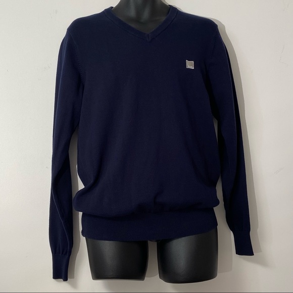 Bench men blue v neck long sleeves pullover sweater,Size L. Pre- owned condition - Picture 1 of 15